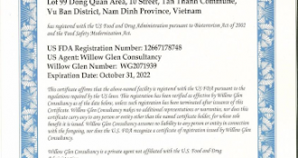 Dược phẩm PQA vinh dự nhận chứng chỉ FDA của Mỹ